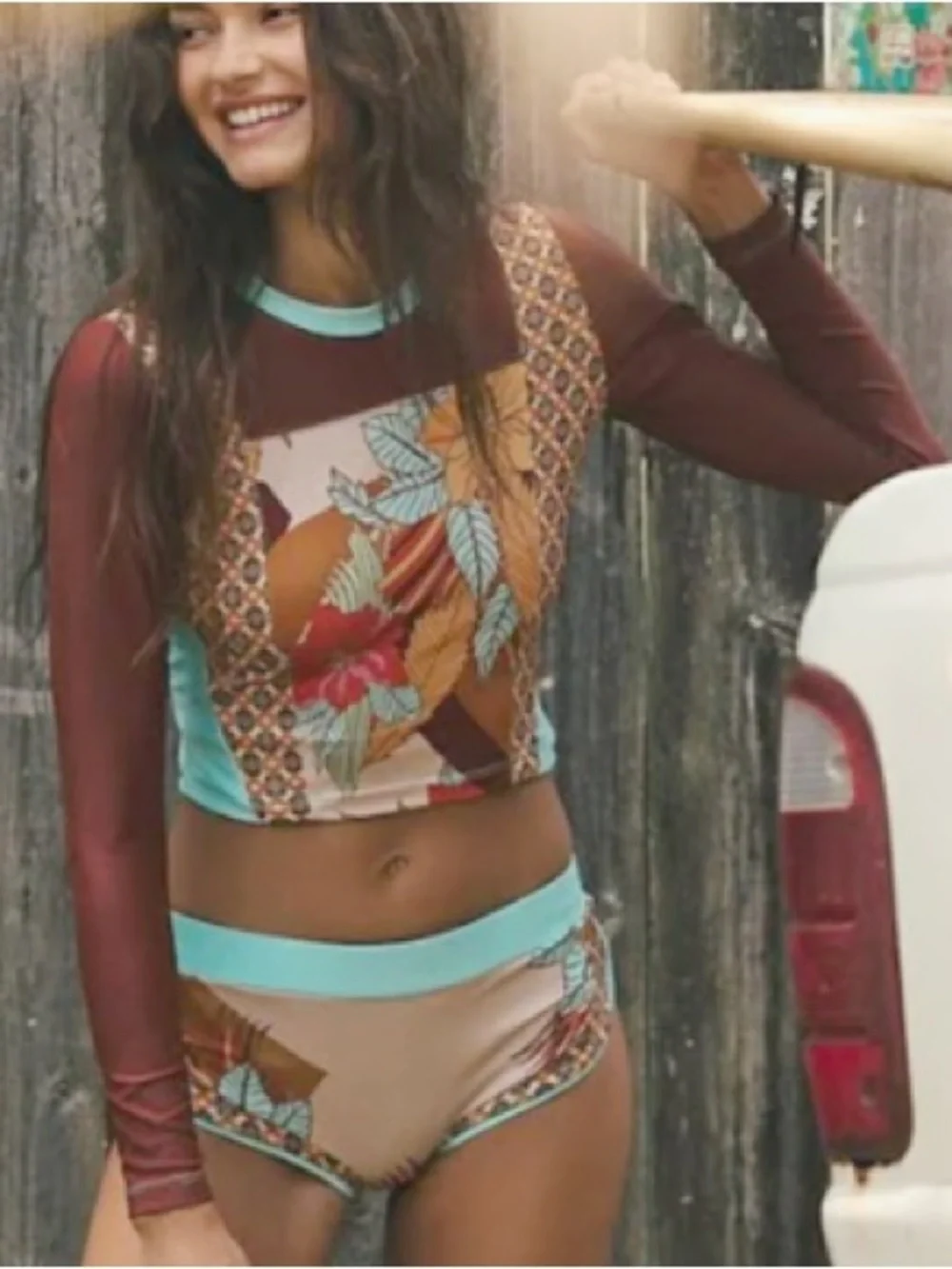 Free People the Jesse Crop Rashie Tee❤️ NWOT